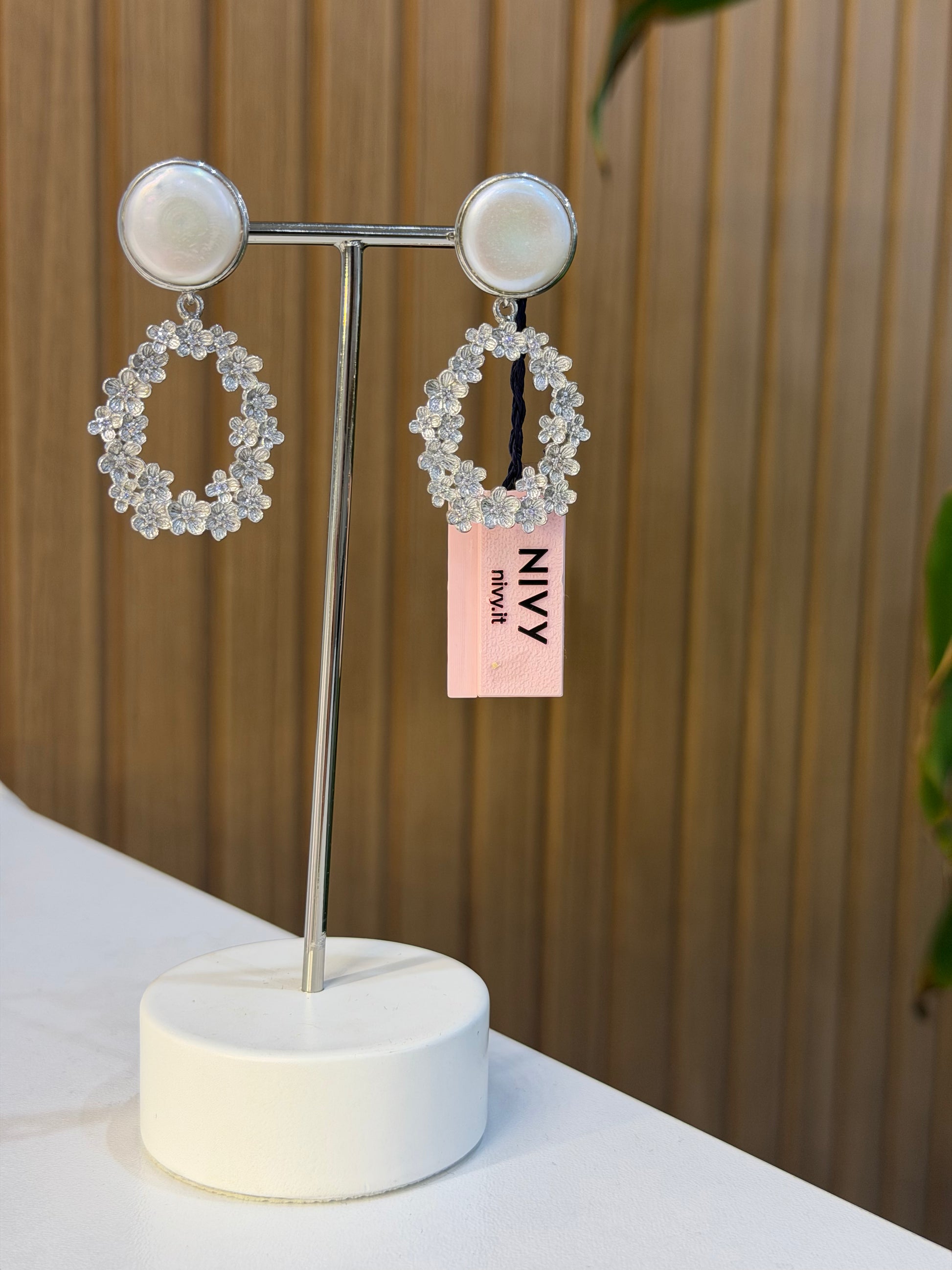 ORECCHINI NIVY ARGENTO 925 E PERLE