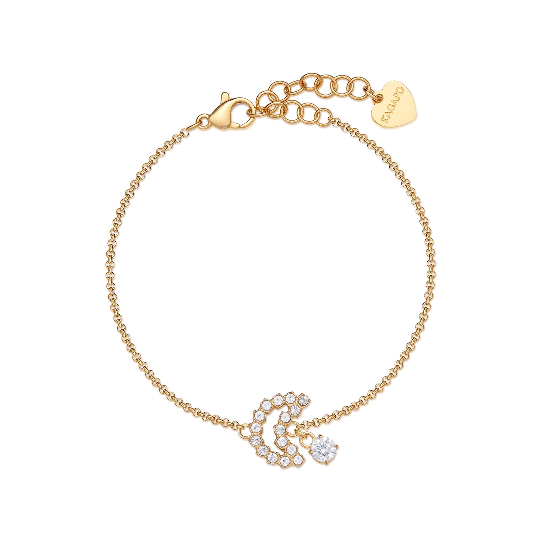BRACCIALE MEZZA LUNA DORATA S'AGAPO
