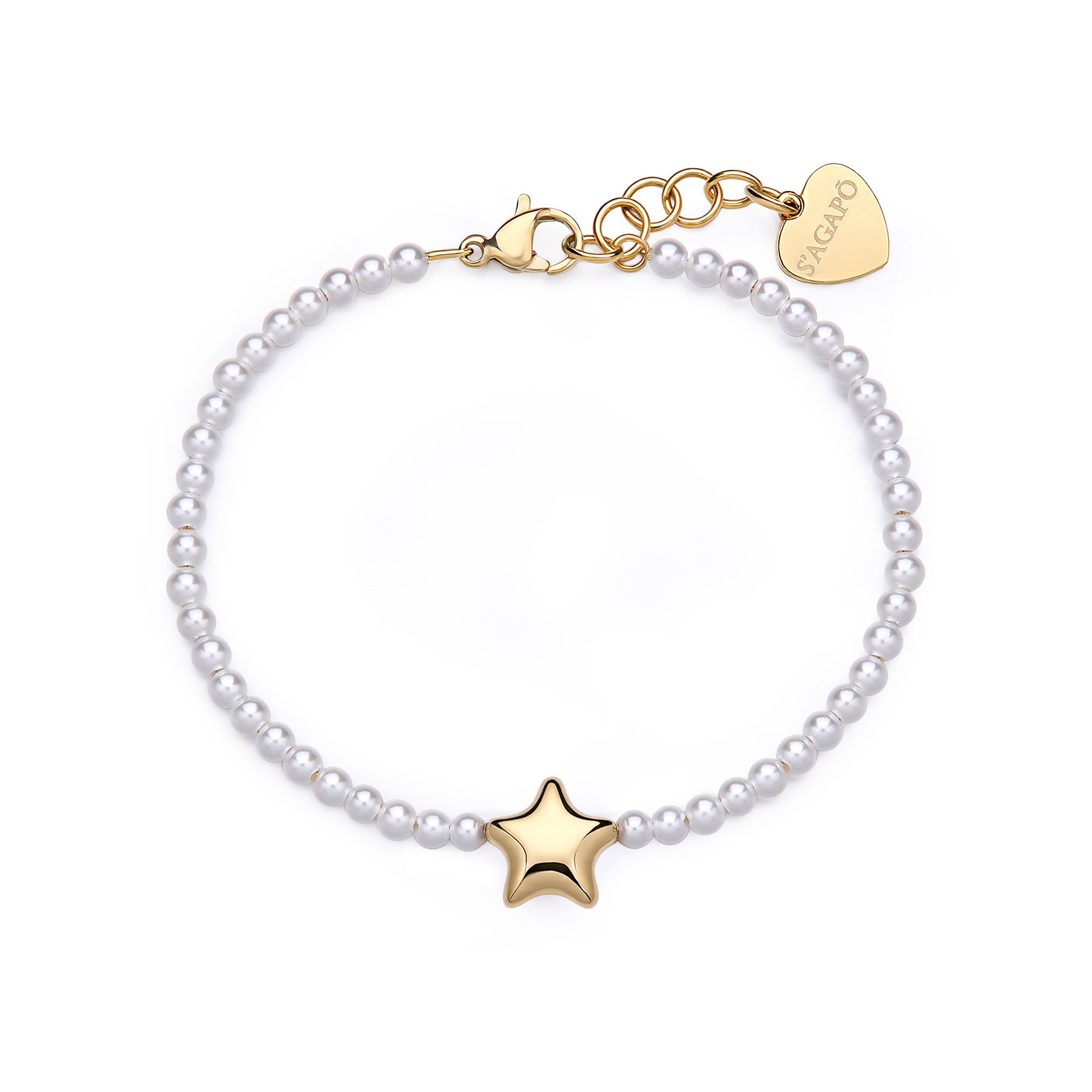 BRACCIALE CON PERLE E STELLA S'AGAPO