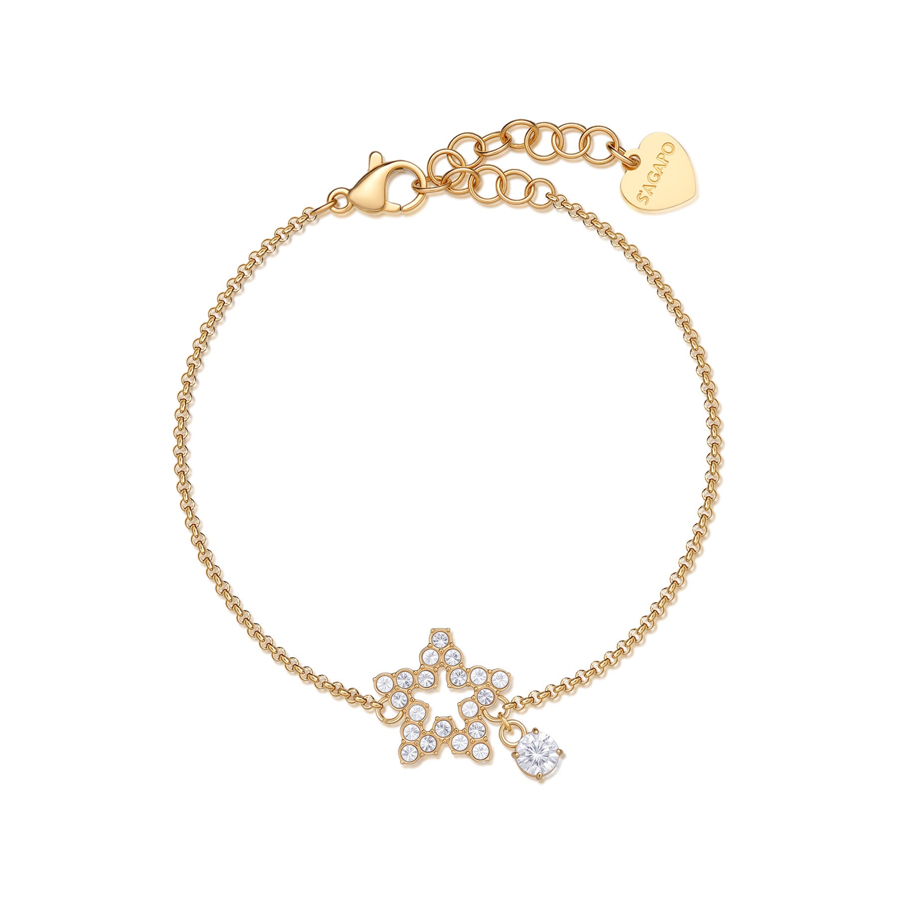 BRACCIALE STELLA DORATA S'AGAPO