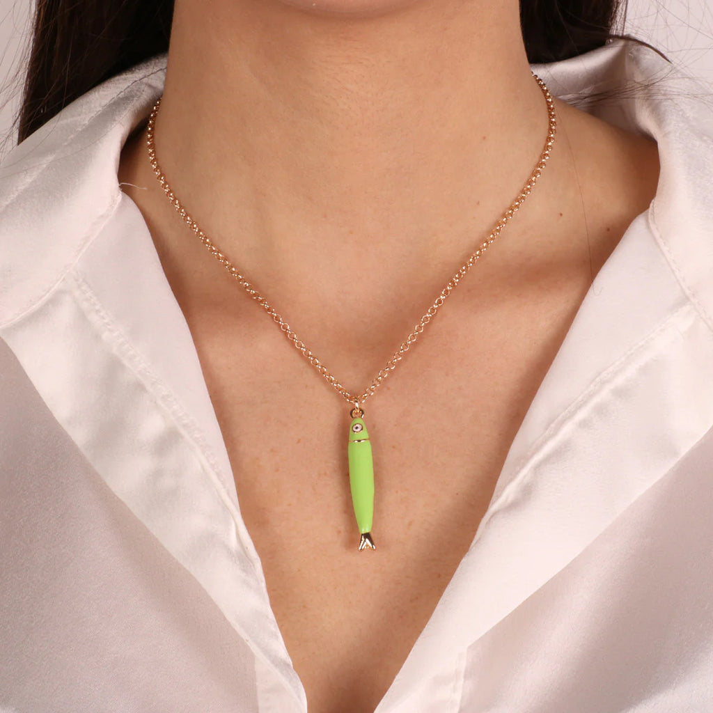 COLLANA IN METALLO CON PESCIOLINO SANTORINI