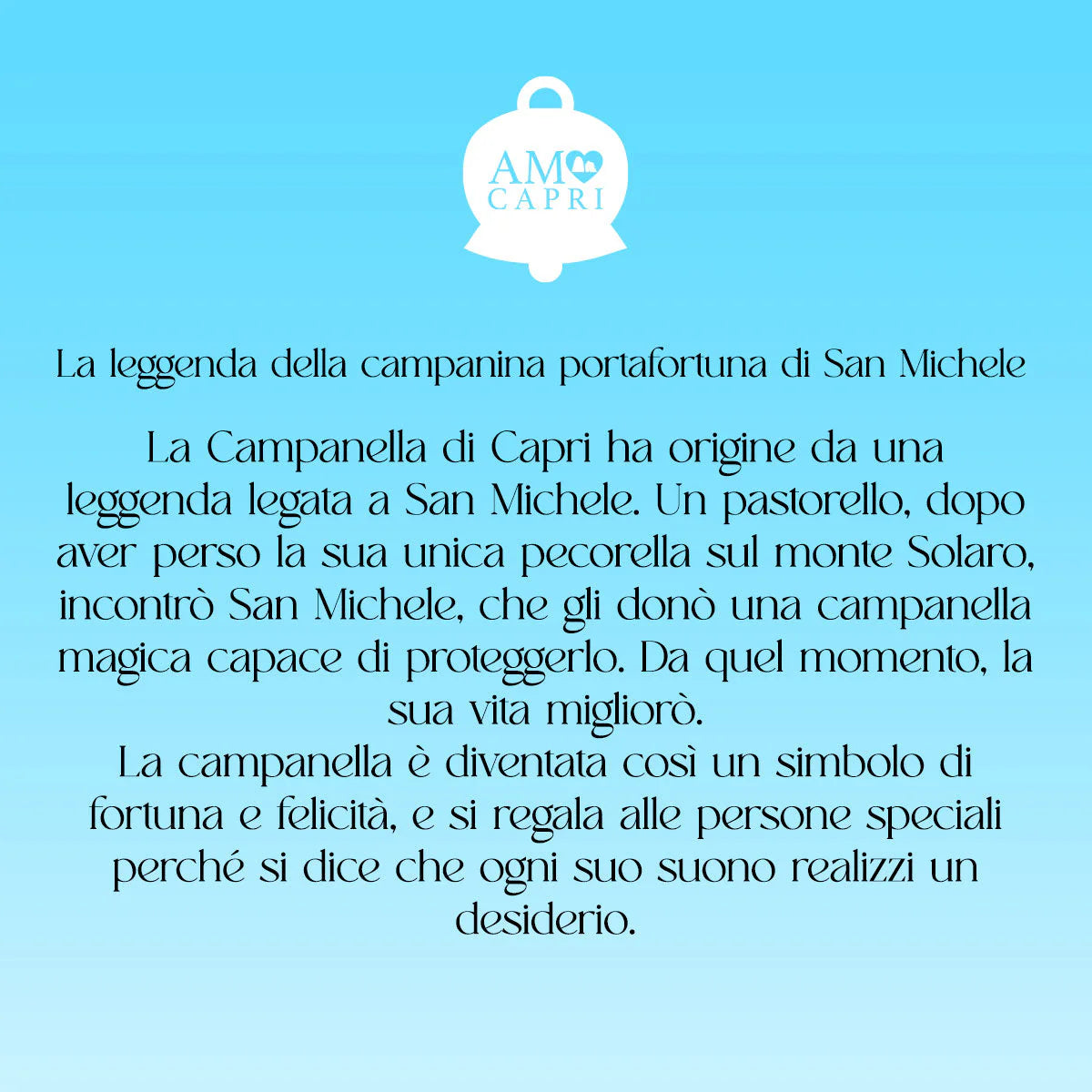COLLANA IN METALLO CON CAMPANELLA CREMA AMO CAPRI